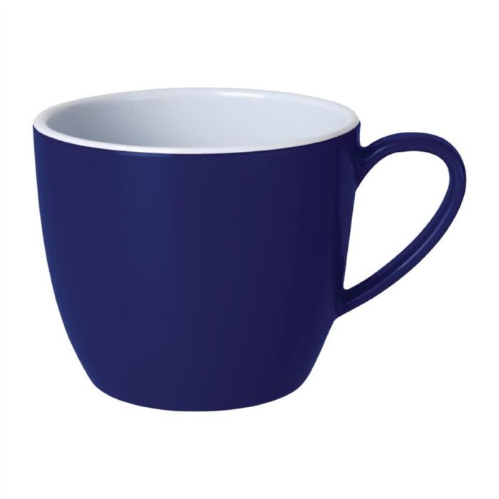 Kristallon Gala Colour Rim Melamine Mug Blue 285ml