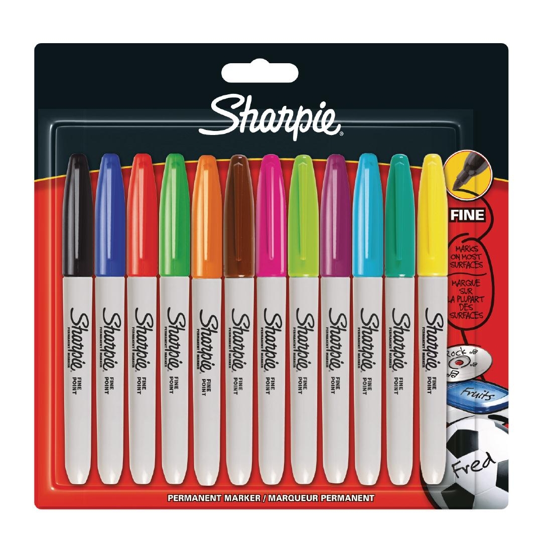 Sharpie Fine Permanent Marker Assorted 12 Pack