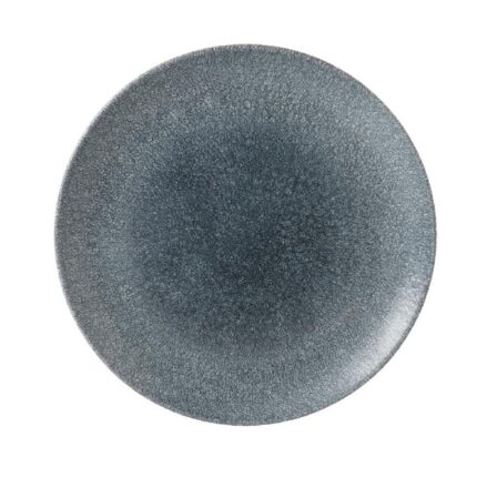 Churchill Studio Prints Raku Round Coupe Plate Topaz Blue 260mm