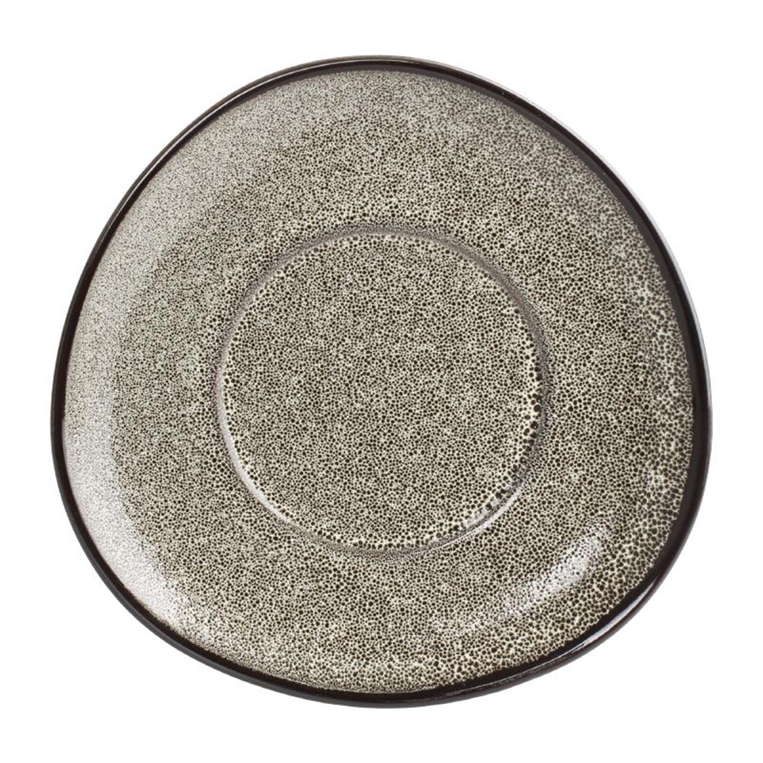 Olympia Mineral Triangular Cappuccino Saucer Grey Stone 150mm