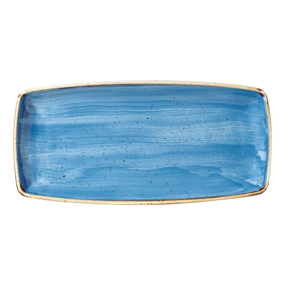 Churchill Stonecast Rectangular Plate Cornflower Blue 295 x 150mm
