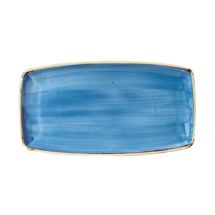 Churchill Stonecast Rectangular Plate Cornflower Blue 350 x 185mm