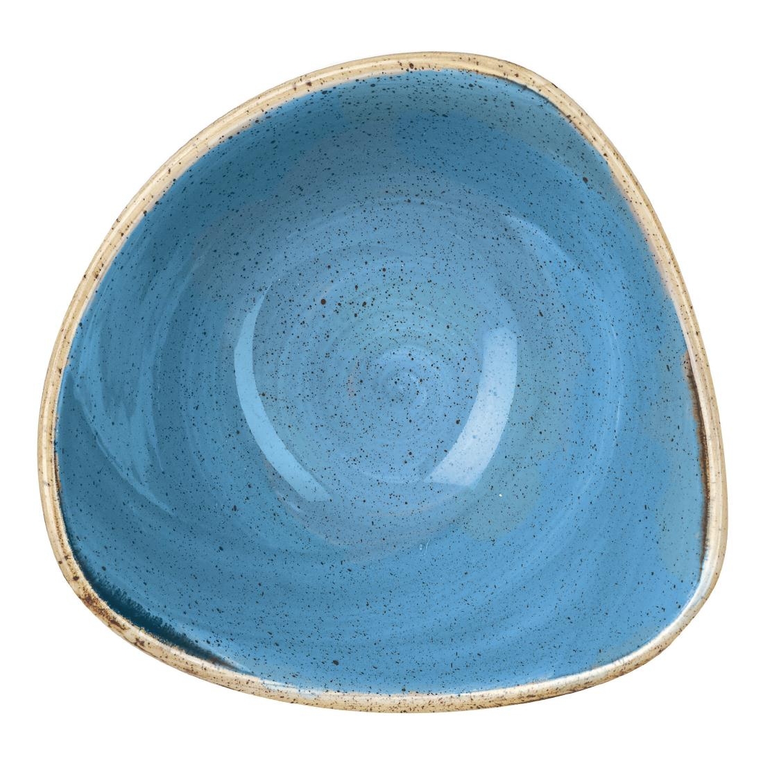 Churchill Stonecast Triangle Bowl Cornflower Blue 184mm
