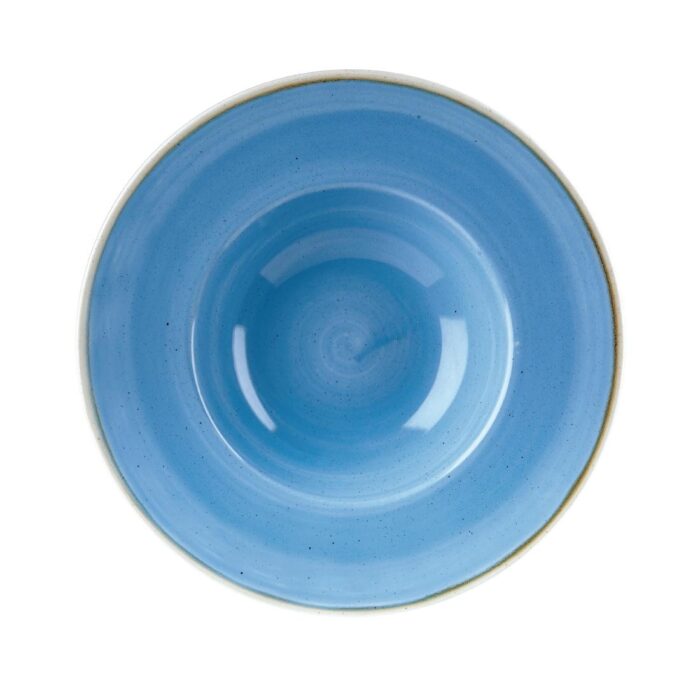 Churchill Stonecast Round Wide Rim Bowl Cornflower Blue 239mm