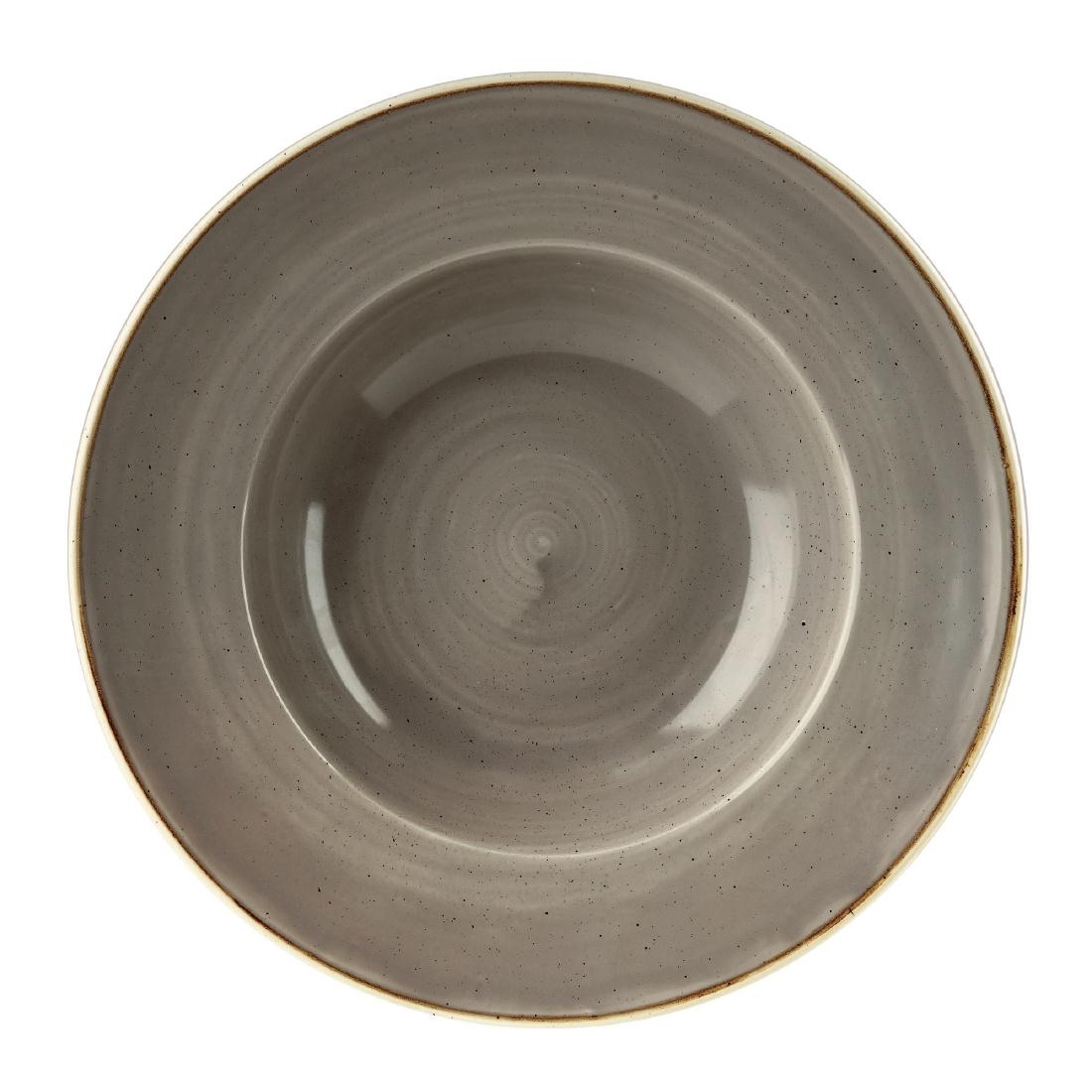 Churchill Stonecast Round Wide Rim Bowl Peppercorn Grey 277mm