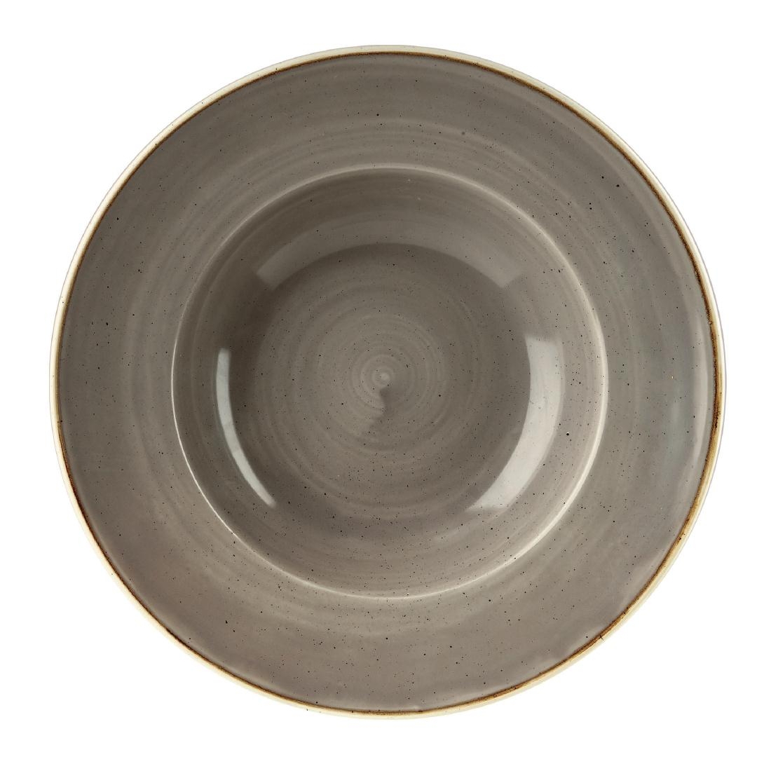 Churchill Stonecast Round Wide Rim Bowl Peppercorn Grey 240mm
