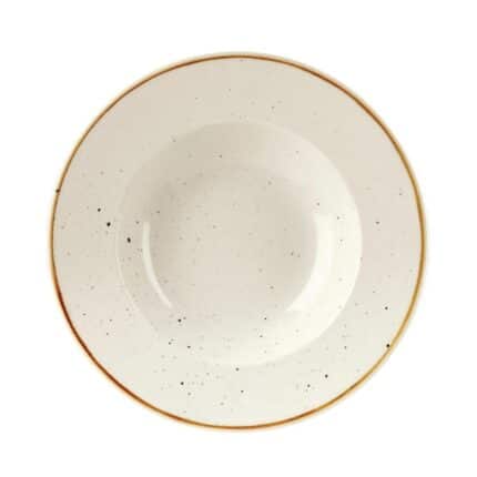 Churchill Stonecast Round Wide Rim Bowl Barley White 280mm