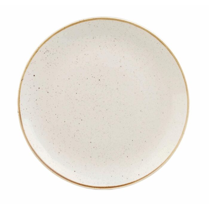 Churchill Stonecast Round Coupe Plate Barley White 260mm