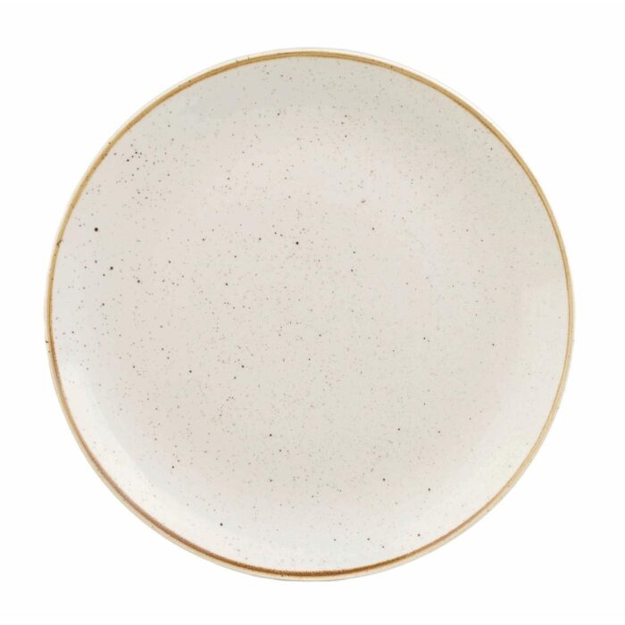 Churchill Stonecast Round Coupe Plate Barley White 200mm