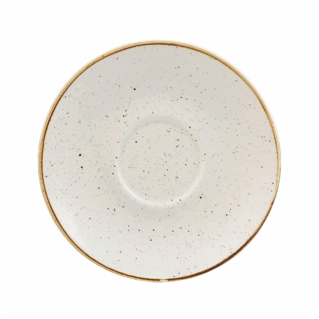 Churchill Stonecast Round Cappuccino Saucers Barley White 185mm