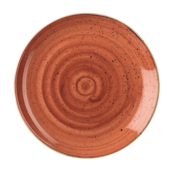 Churchill Stonecast Round Coupe Plate Spiced Orange 295mm