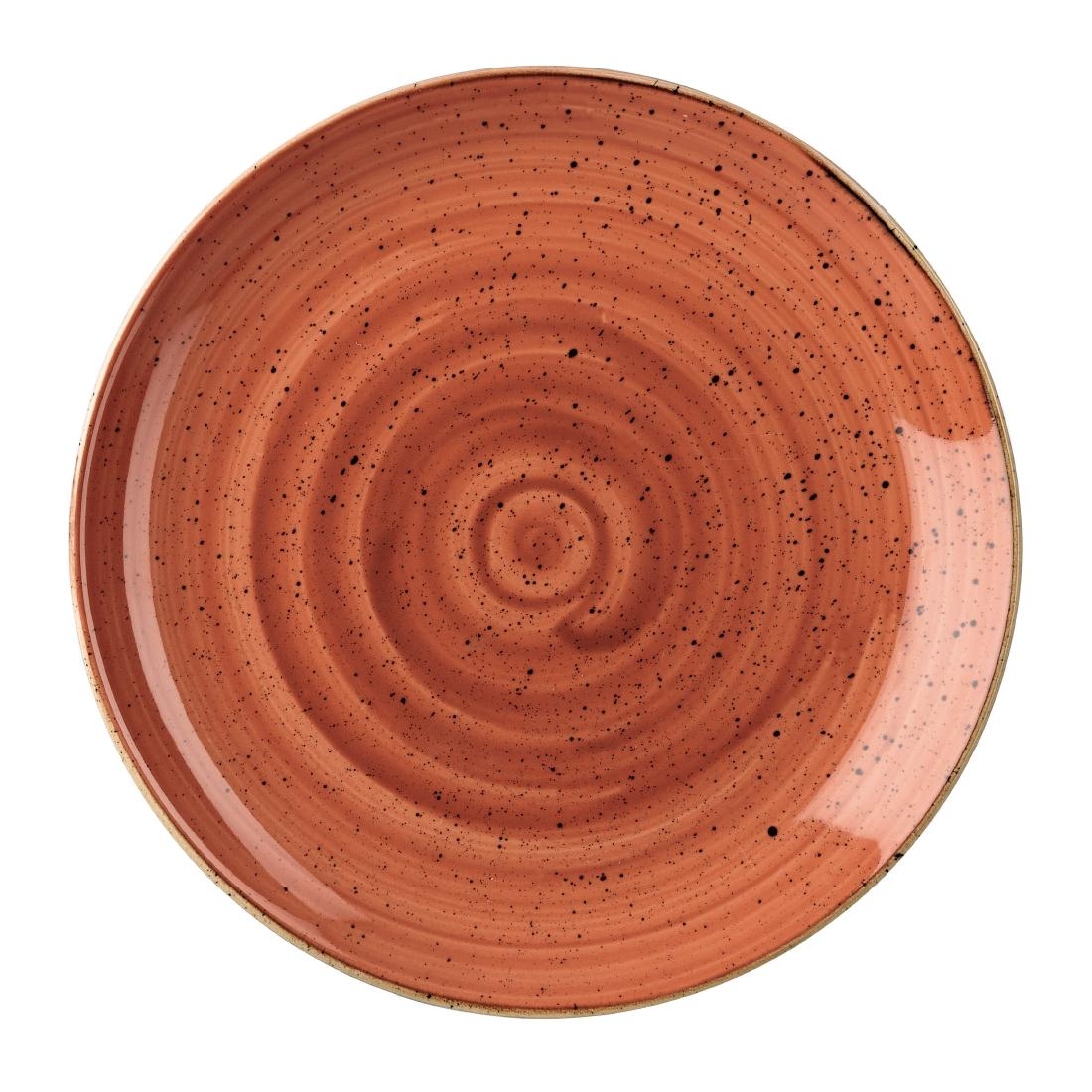Churchill Stonecast Round Coupe Plate Spiced Orange 200mm
