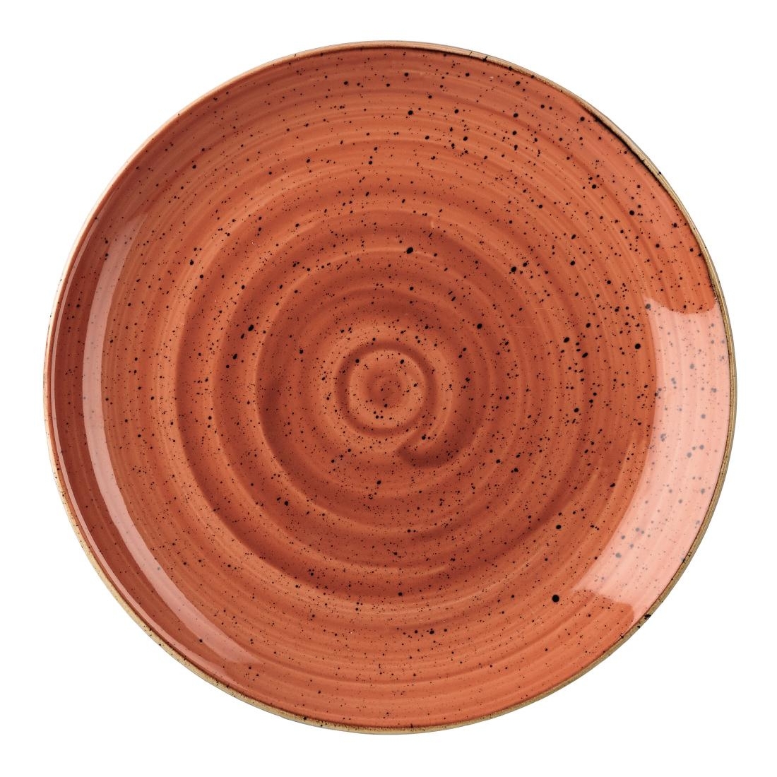 Churchill Stonecast Round Coupe Plate Spiced Orange 185mm
