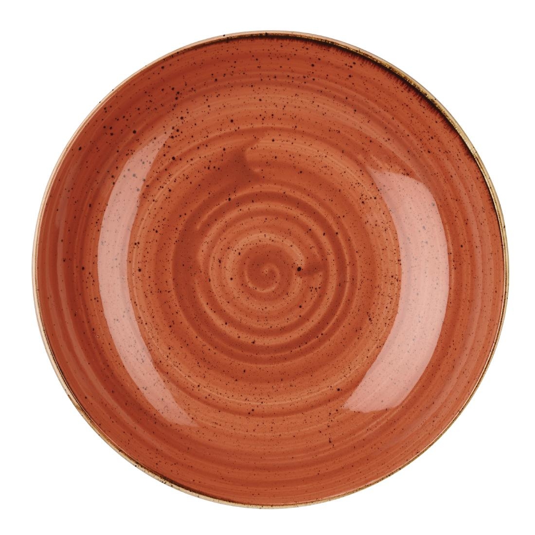 Churchill Stonecast Round Coupe Bowl Spiced Orange 315mm
