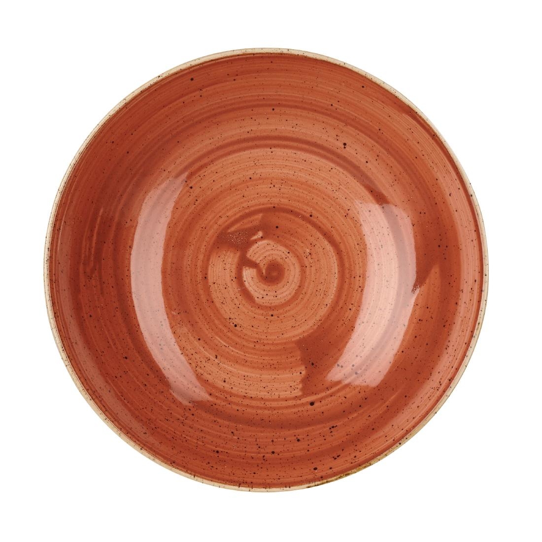 Churchill Stonecast Round Coupe Bowl Spiced Orange 220mm