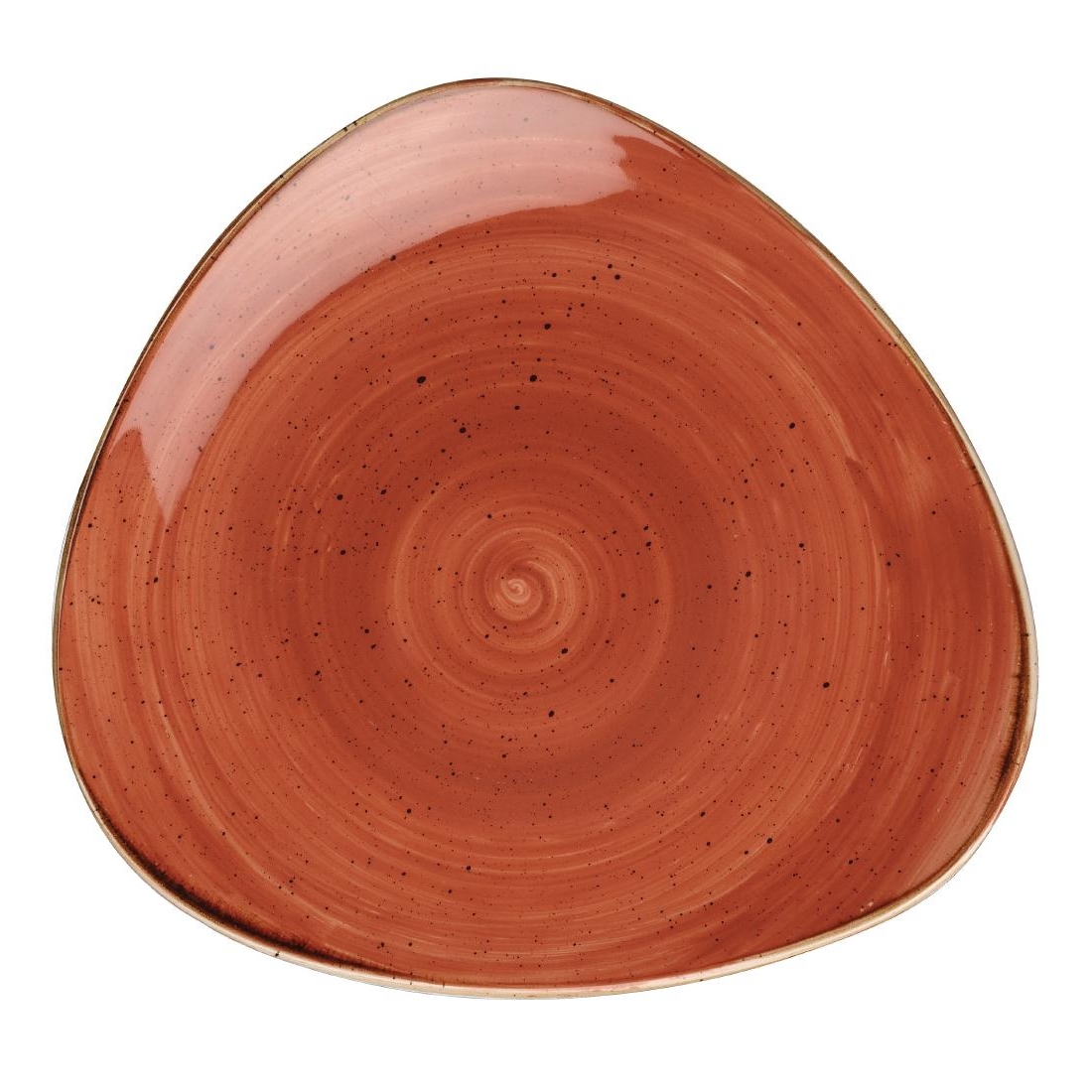 Churchill Stonecast Triangle Plate Spiced Orange 315mm