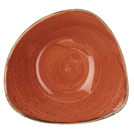Churchill Stonecast Triangle Bowl Spiced Orange 265mm