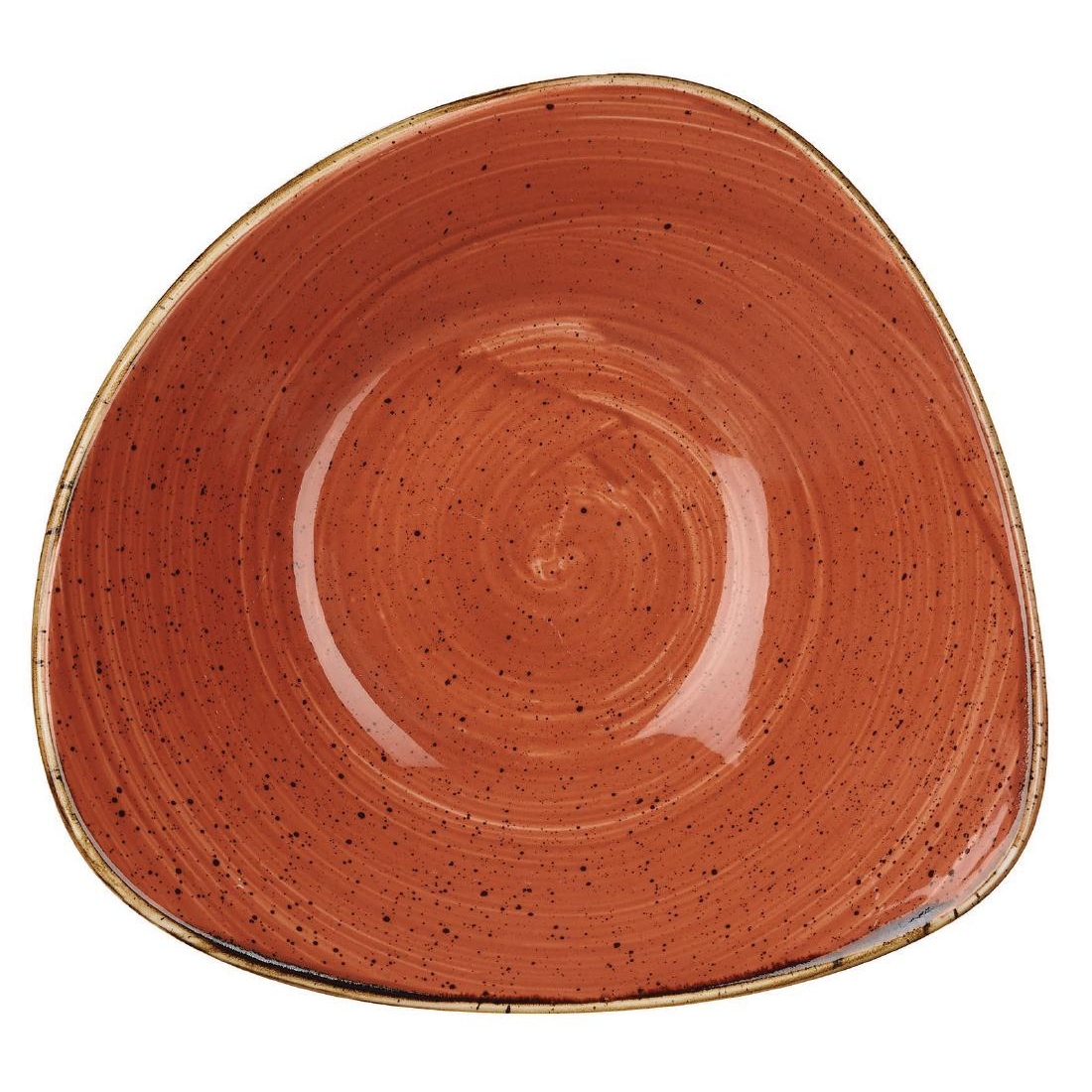 Churchill Stonecast Triangle Bowl Spiced Orange 265mm