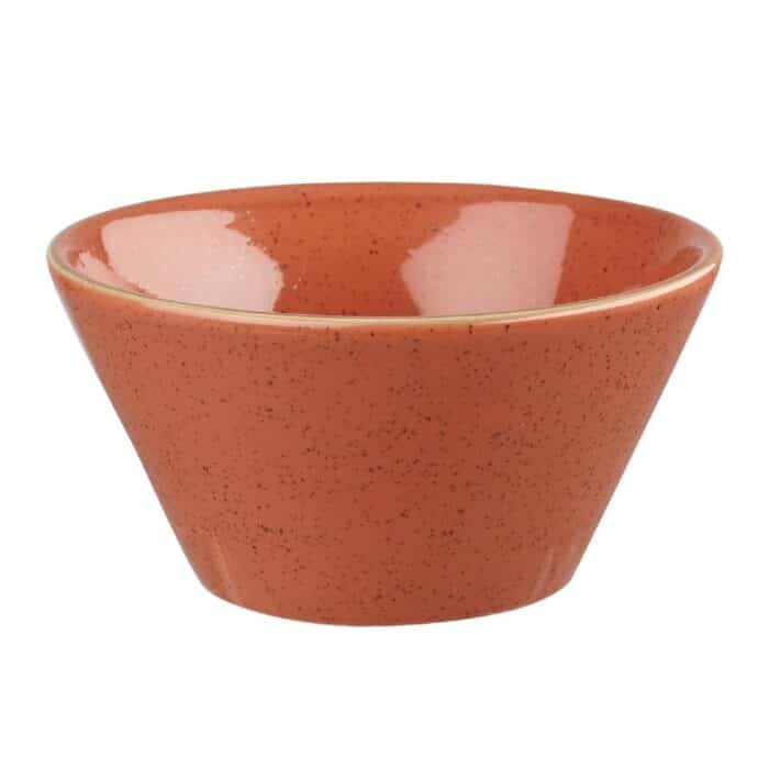 Churchill Stonecast Round Bowl Spiced Orange 121mm