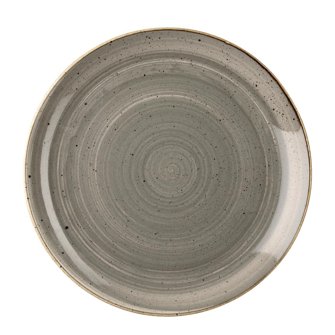 Churchill Stonecast Round Coupe Plate Peppercorn Grey 260mm