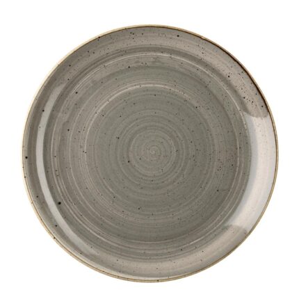 Churchill Stonecast Round Coupe Plate Peppercorn Grey 217mm