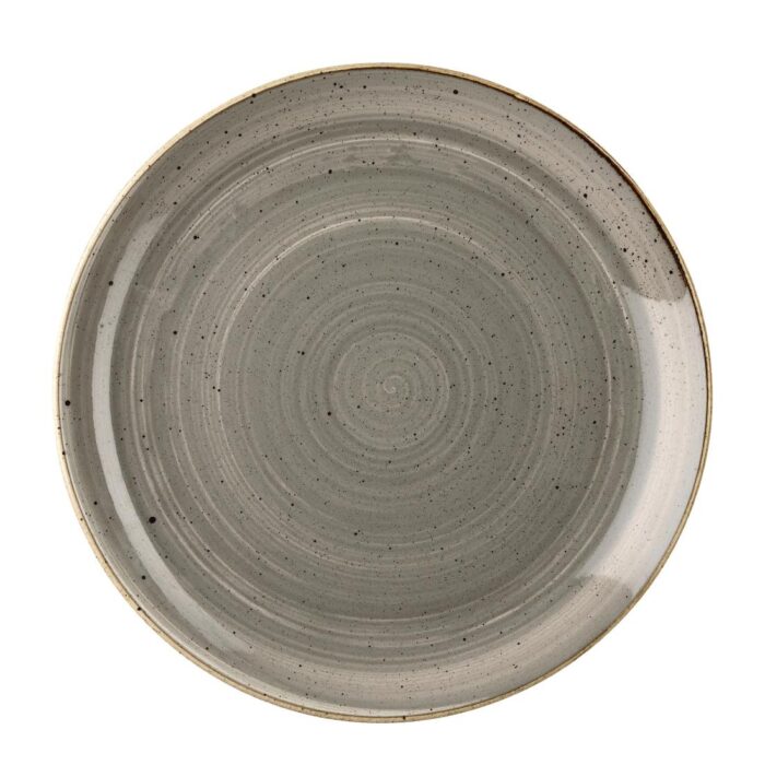 Churchill Stonecast Round Coupe Plate Peppercorn Grey 217mm