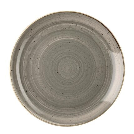 Churchill Stonecast Round Coupe Plate Peppercorn Grey 165mm