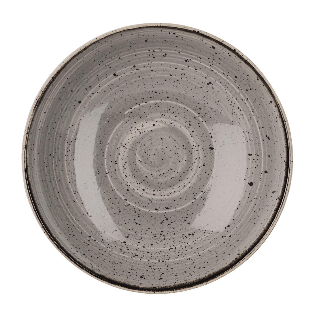 Churchill Stonecast Round Coupe Bowl Peppercorn Grey 200mm