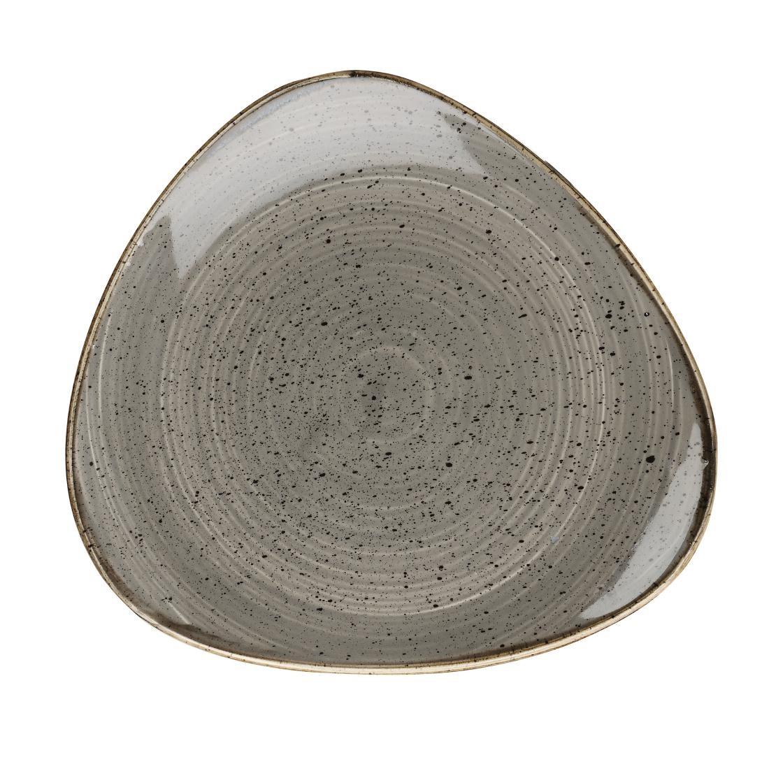 Churchill Stonecast Triangle Plate Peppercorn Grey 315mm