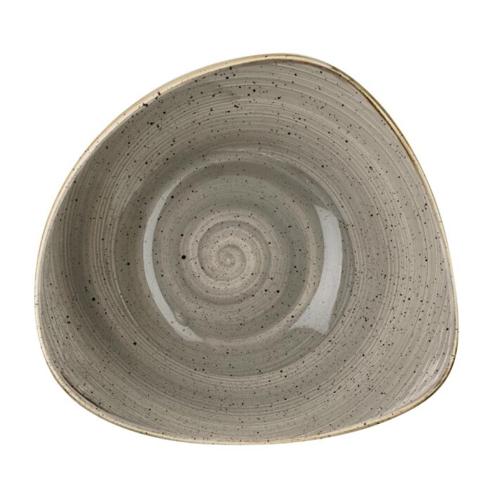 Churchill Stonecast Triangle Bowl Peppercorn Grey 265mm