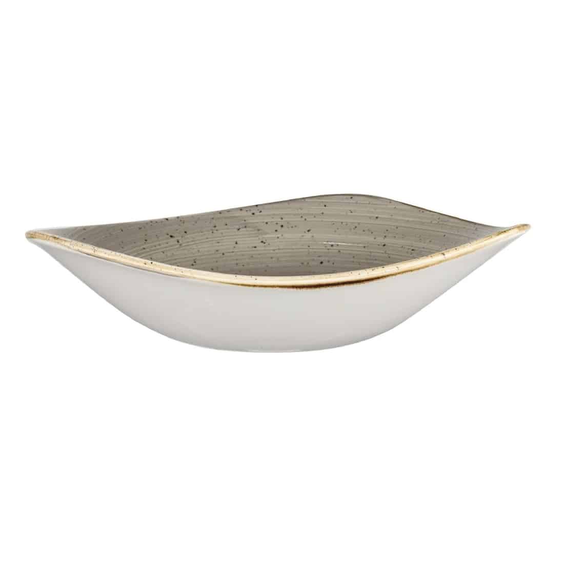 Churchill Stonecast Triangle Bowl Peppercorn Grey 250mm