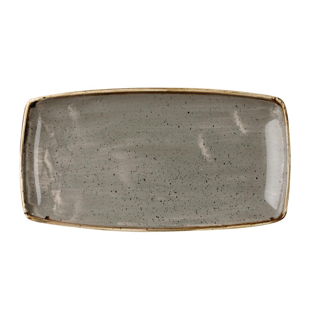 Churchill Stonecast Rectangular Plate Peppercorn Grey 350 x 185mm