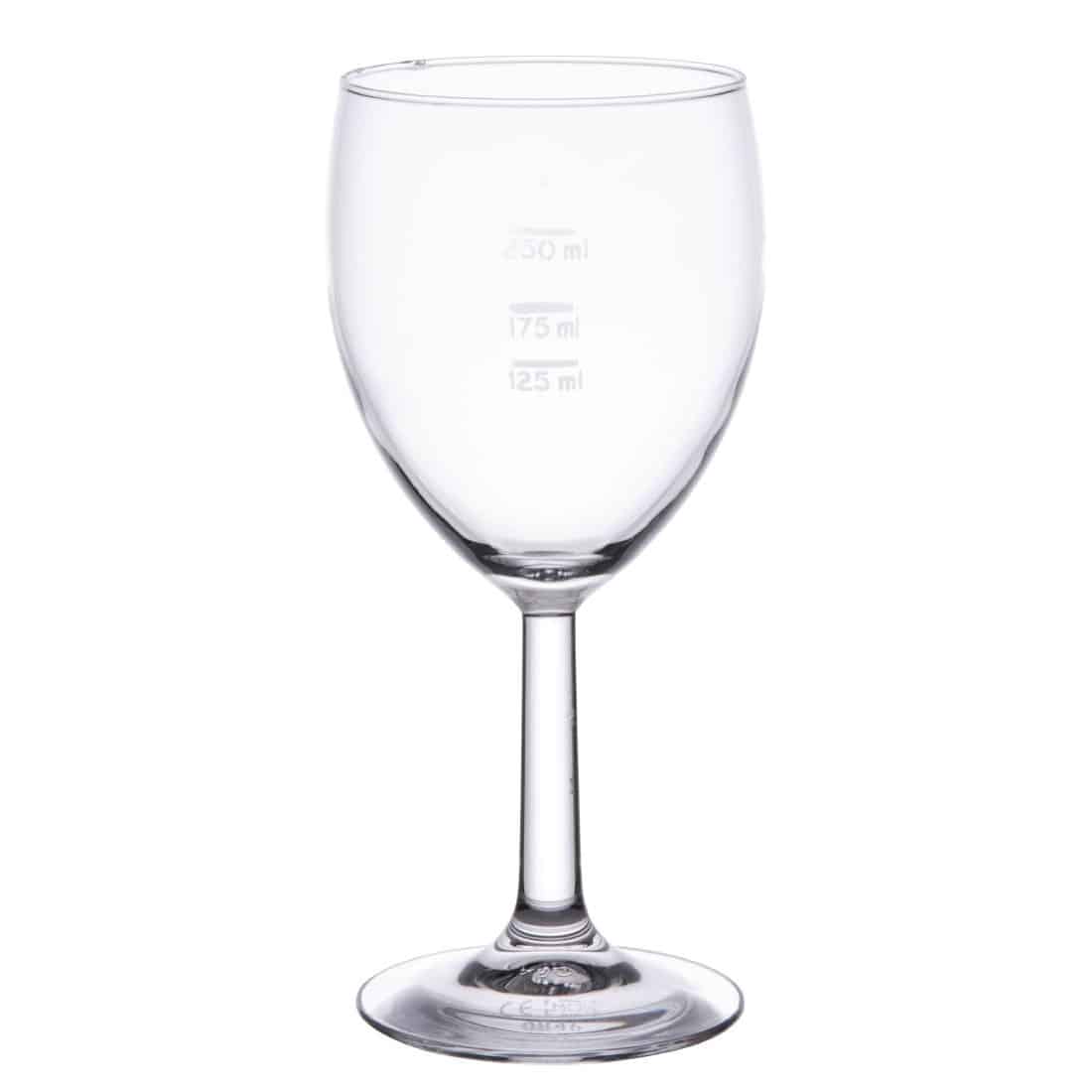 Arcoroc Savoie Grand Vin Wine Glasses 350ml CE Marked at 125ml 175ml and 250ml