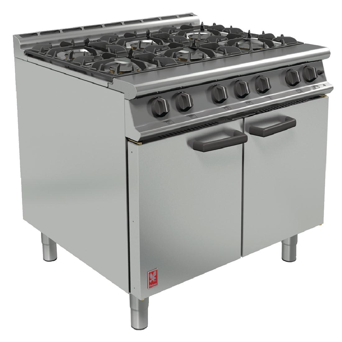 Falcon 6 Burner Dominator Plus Oven Range G3101 Natural Gas with Feet