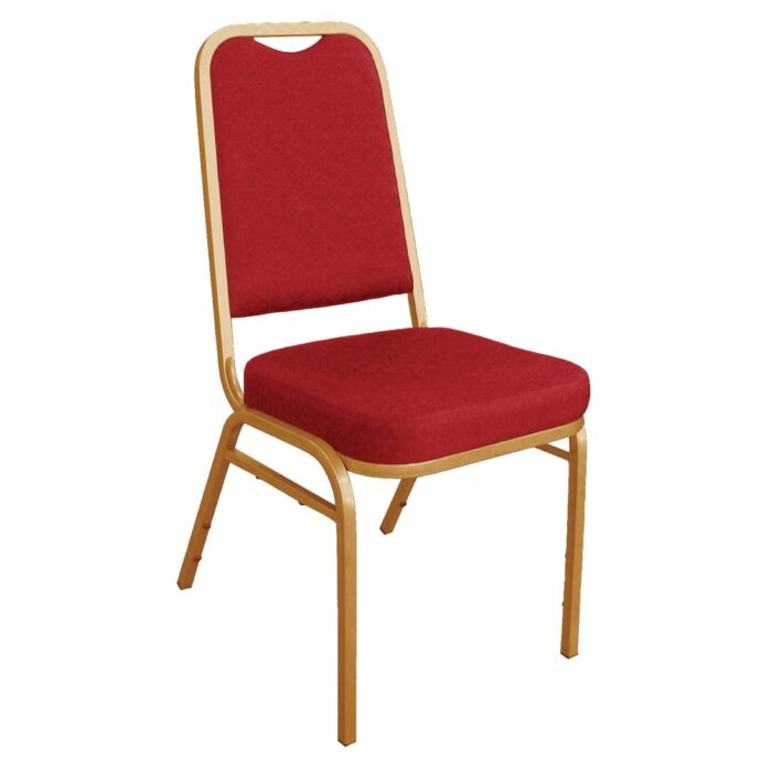 Bolero Squared Back Banquet Chair Red (Pack of 4)