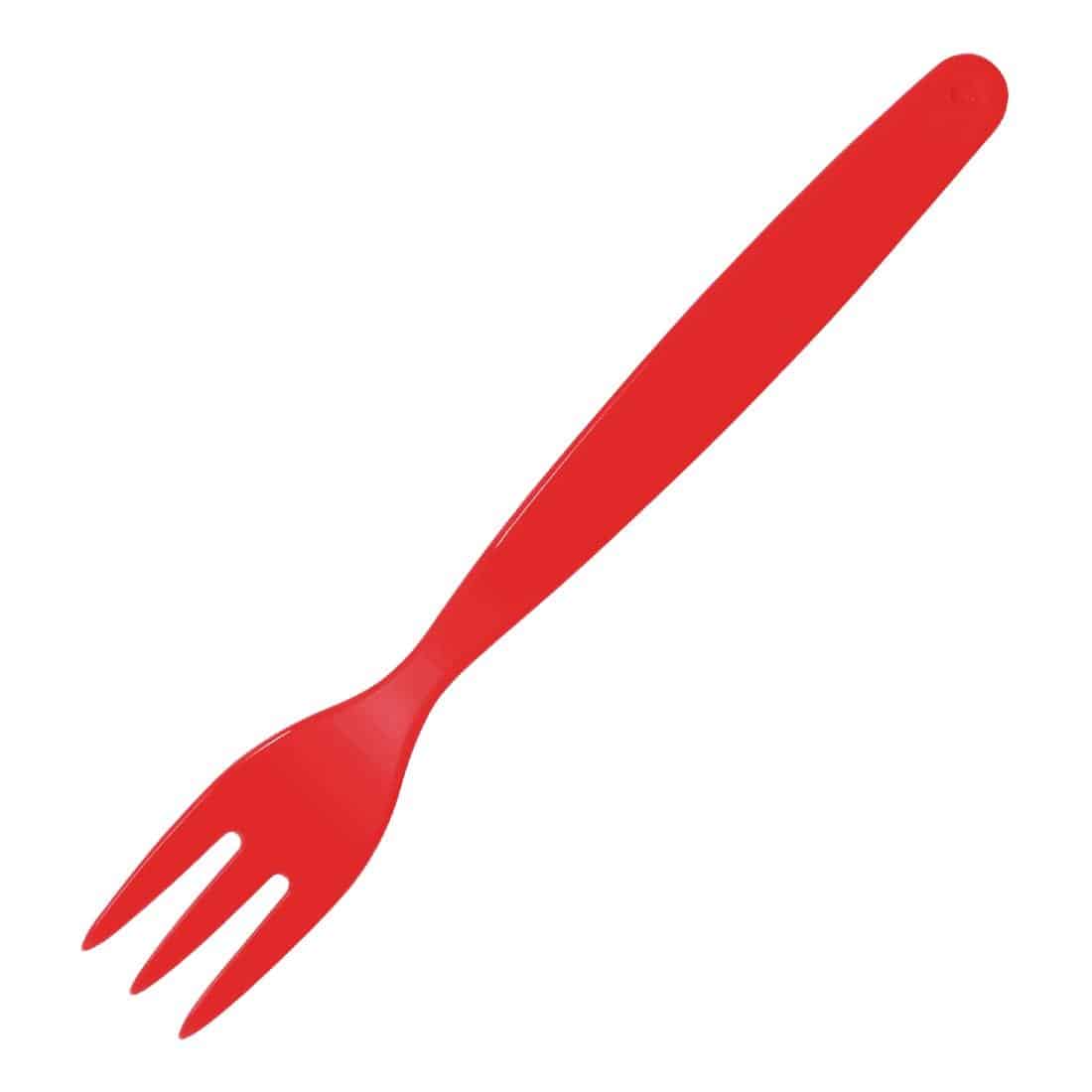 Polycarbonate Fork Red Kristallon