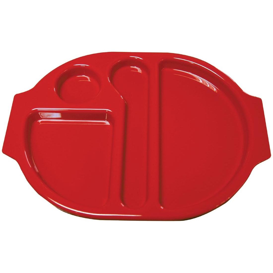 Kristallon Plastic Food Compartment Tray Small Red