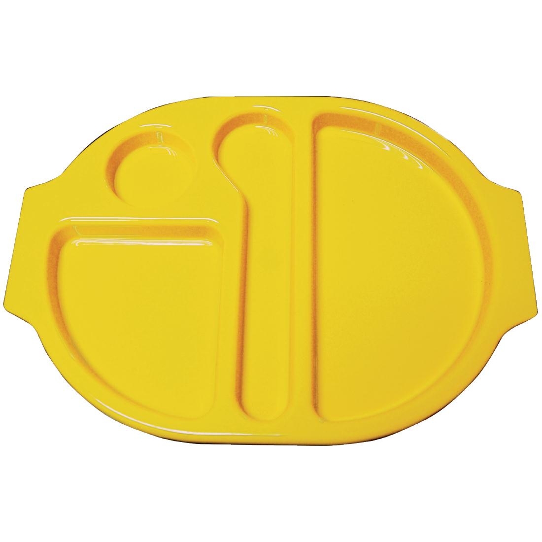Kristallon Plastic Food Compartment Tray Small Yellow