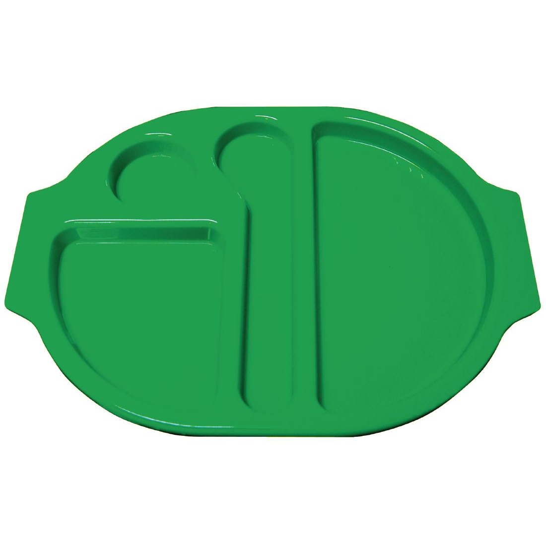 Kristallon Plastic Food Compartment Tray Small Green
