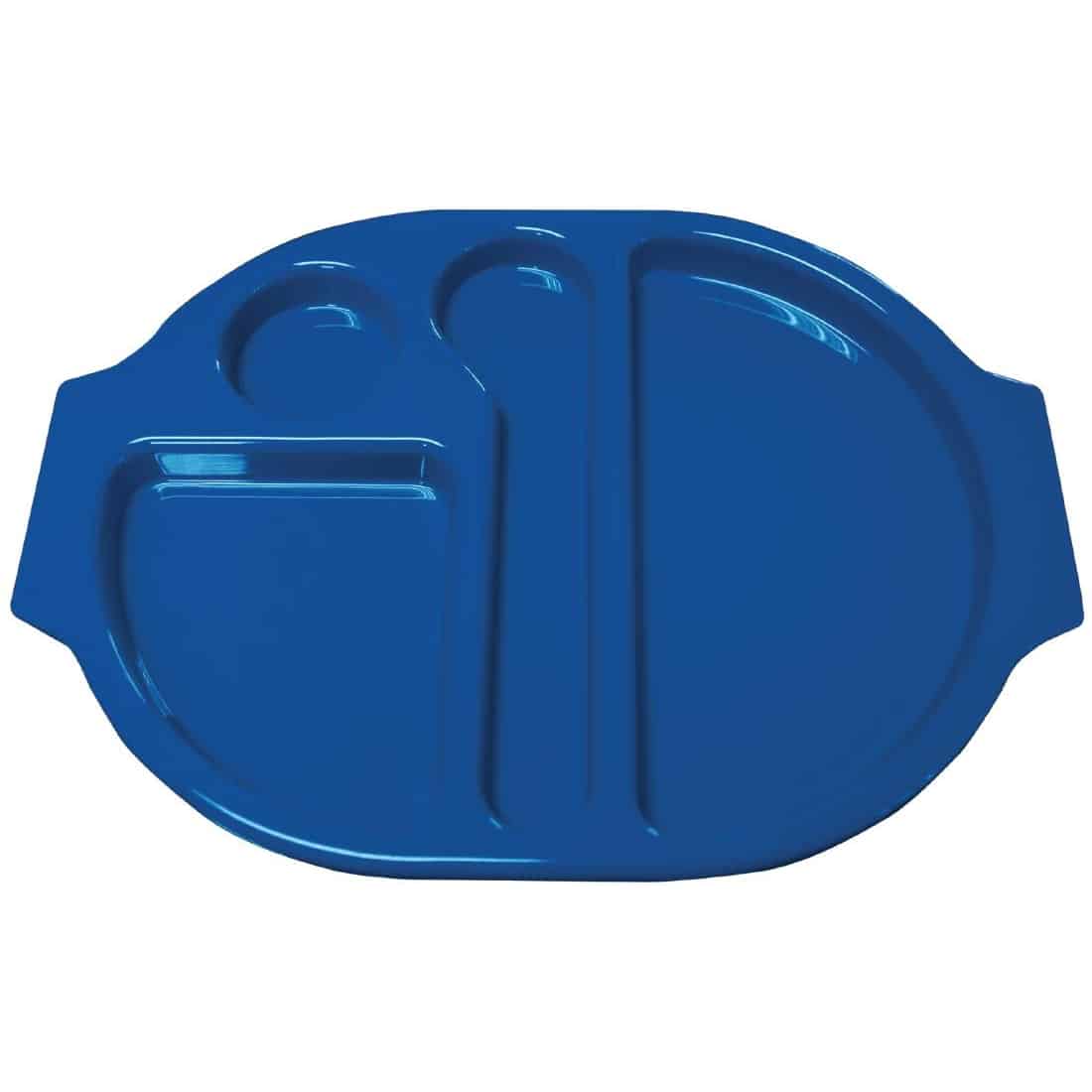 Kristallon Plastic Food Compartment Tray Small Blue