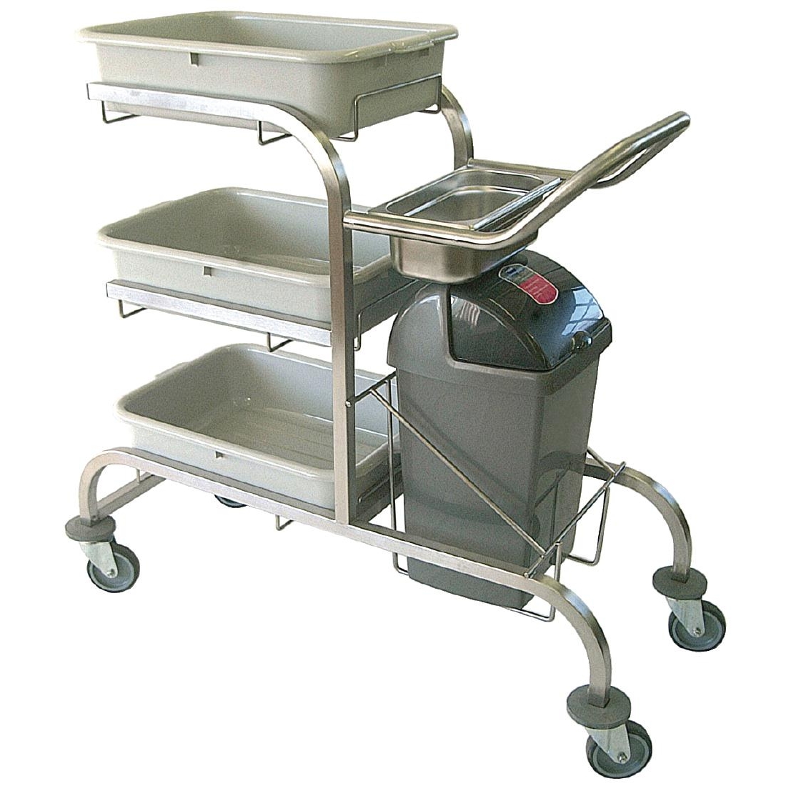 Craven 3 Tier Stainless Steel Bussing Trolley