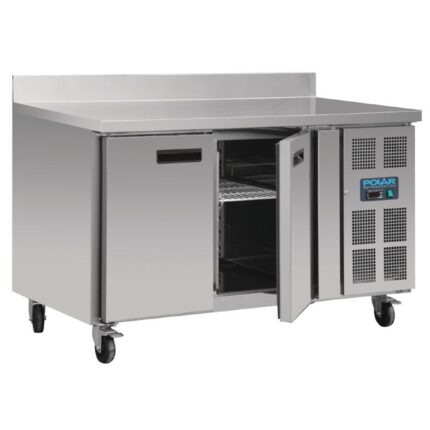 Polar Counter 2 Door Freezer with Upstand 282 Ltr