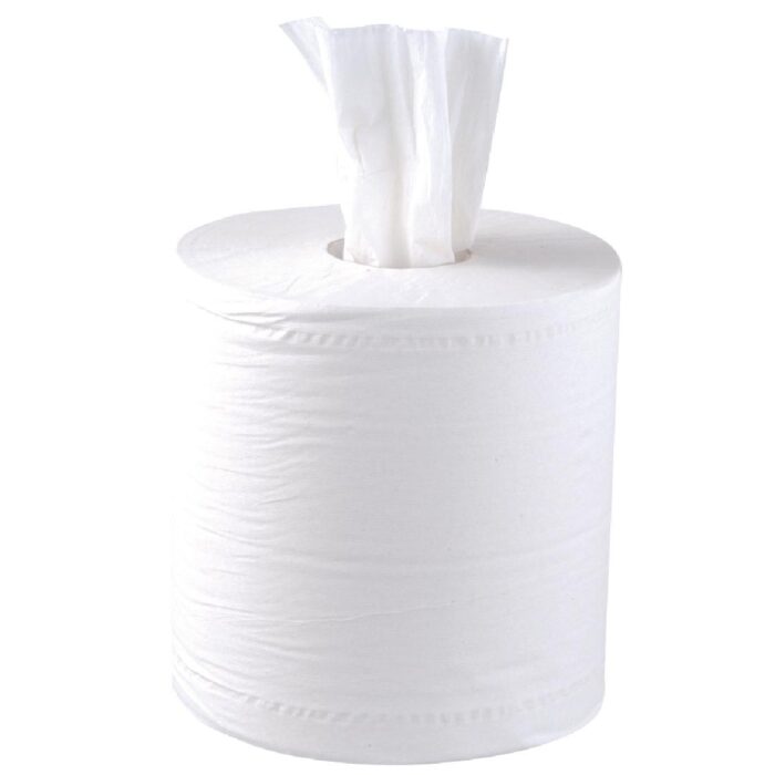 Jantex Centrefeed White Roll 2ply 6 Pack