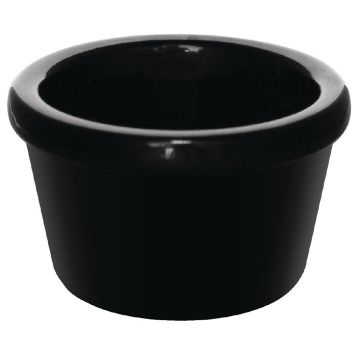 Kristallon Melamine Plain Ramekins Black 63mm