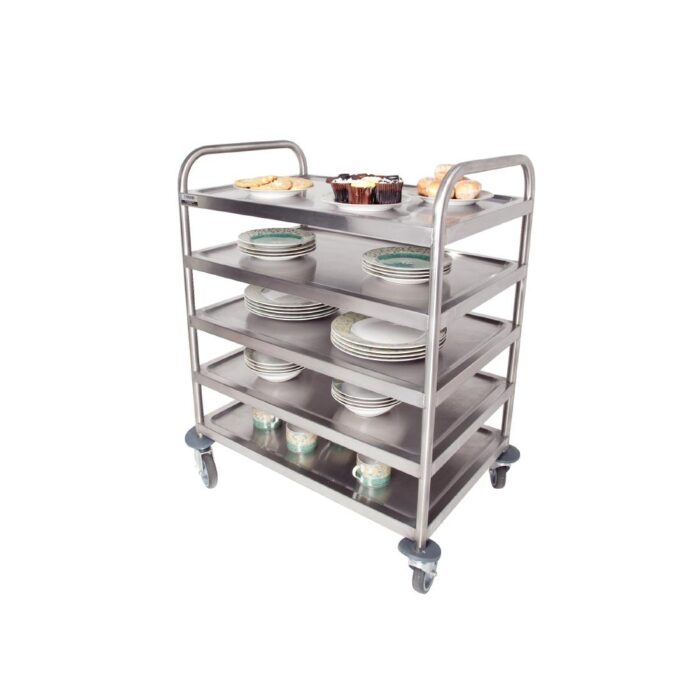 Craven 5 Tier General Purpose and Cleaning Trolley With Brakes