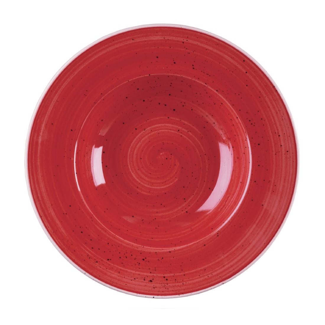 Churchill Stonecast Round Wide Rim Bowl Berry Red 280mm