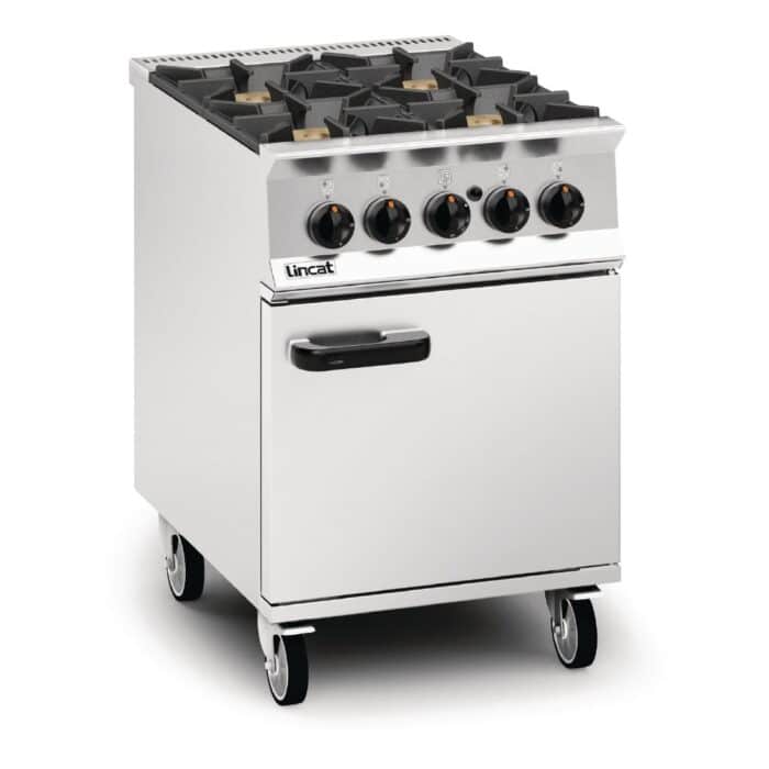 Lincat Opus 800 Propane Gas 4 Burner Range with Right Hand Door OG8001/P/RHD