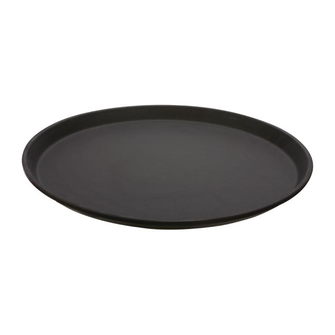 Cambro Fibreglass Round Non-Skid Tray Black 14in