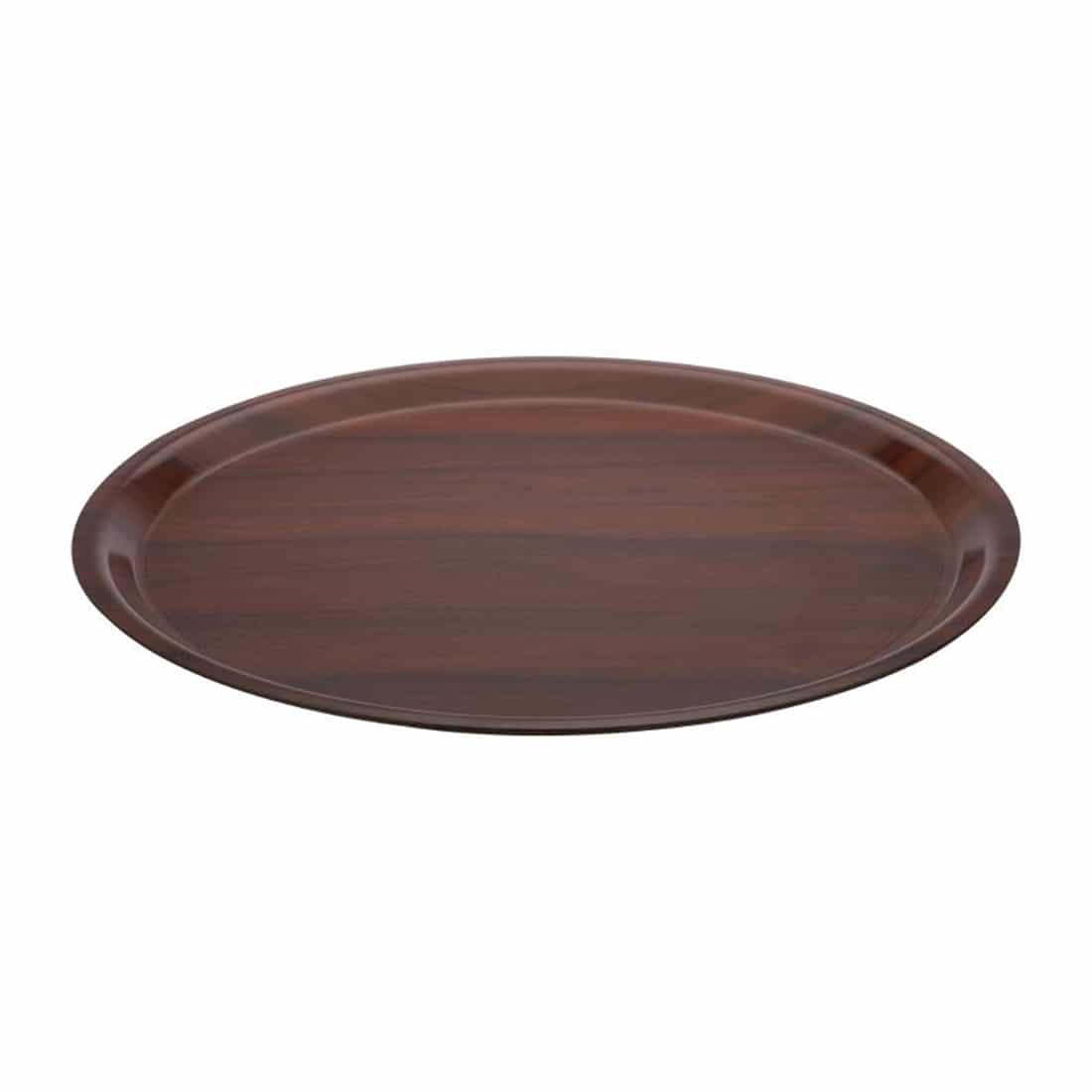 Cambro Mykonos Food Tray Walnut Round 380mm