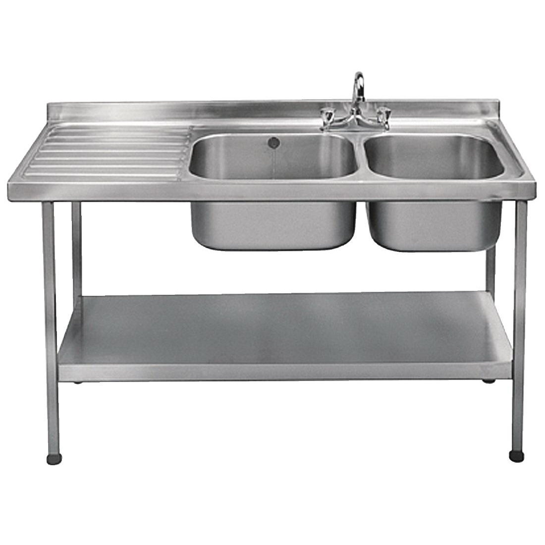 Franke Sissons Stainless Steel Sink Double Left Hand Drainer 1500x600mm